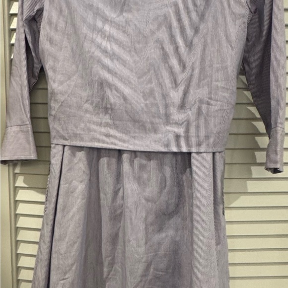 Banana Republic Blue Pin-Striped Long Sleeve Dress- Sz XS - Picture 2 of 2